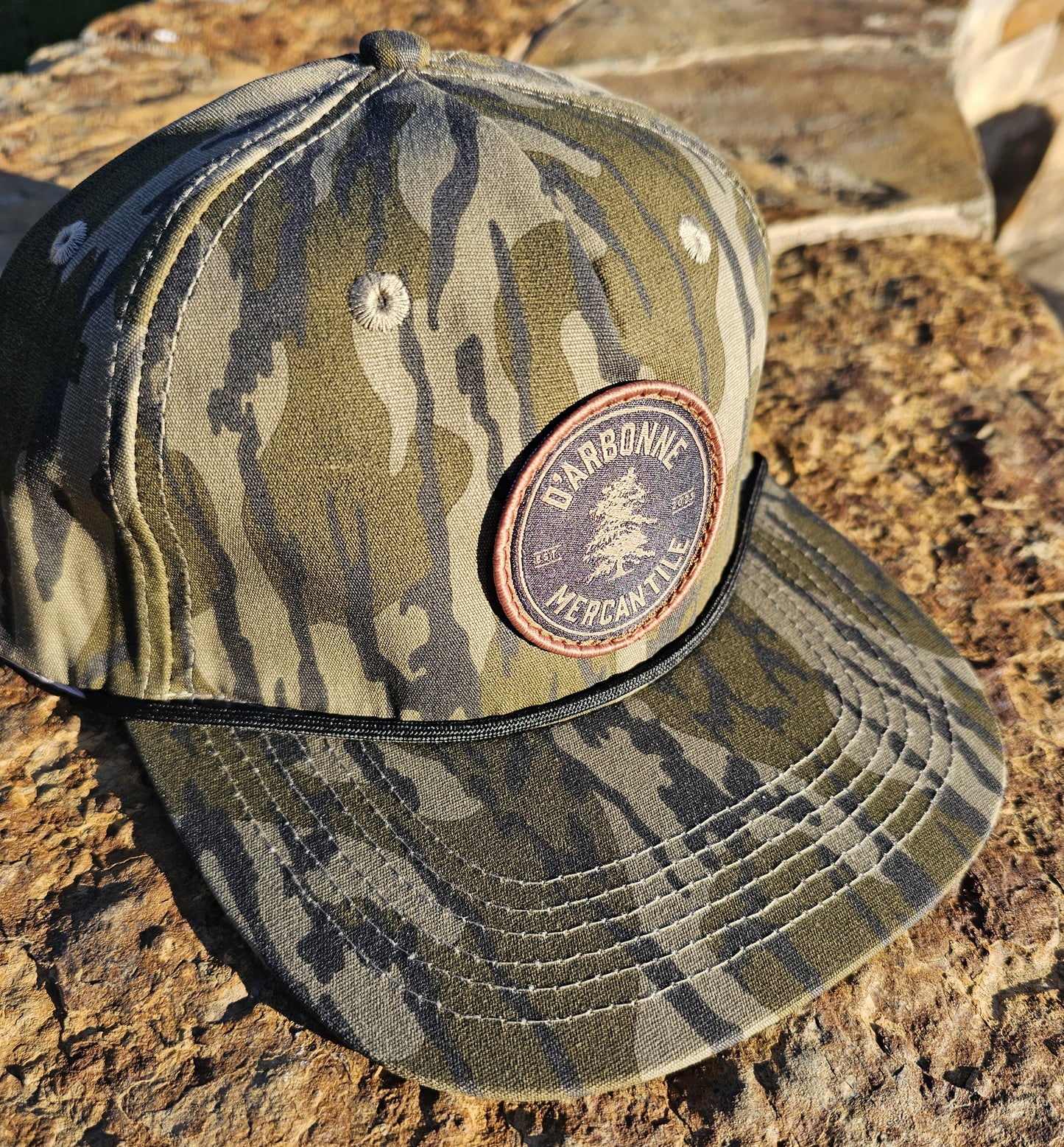 The Mossy Oak Bottomland - NEW - Mossy Oak Camo with Brown Rope