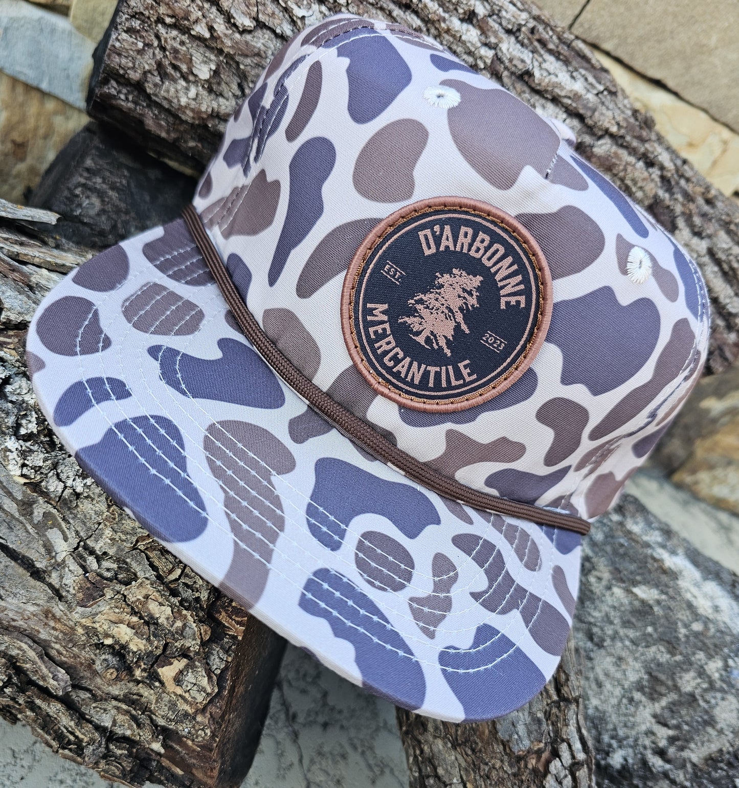 The Old Slough - NEW - Vintage Camo with Brown Rope